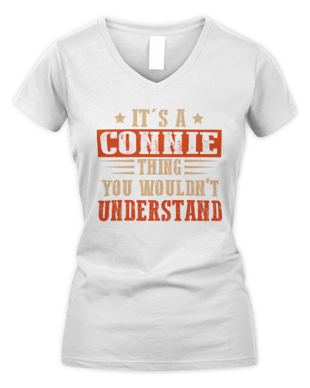 It's a Name Thing Personalized Funny Shirt CONNIE M1-51 / Women's V-Neck T-Shirt / white
