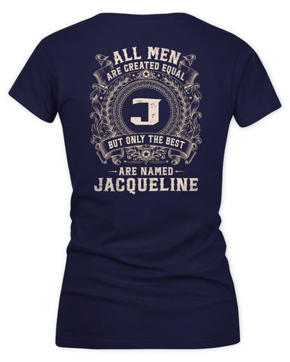 All Men Are Created Equal Cool Logo Shirt JACQUELINE M1-60 / Women's V-Neck T-Shirt / navy