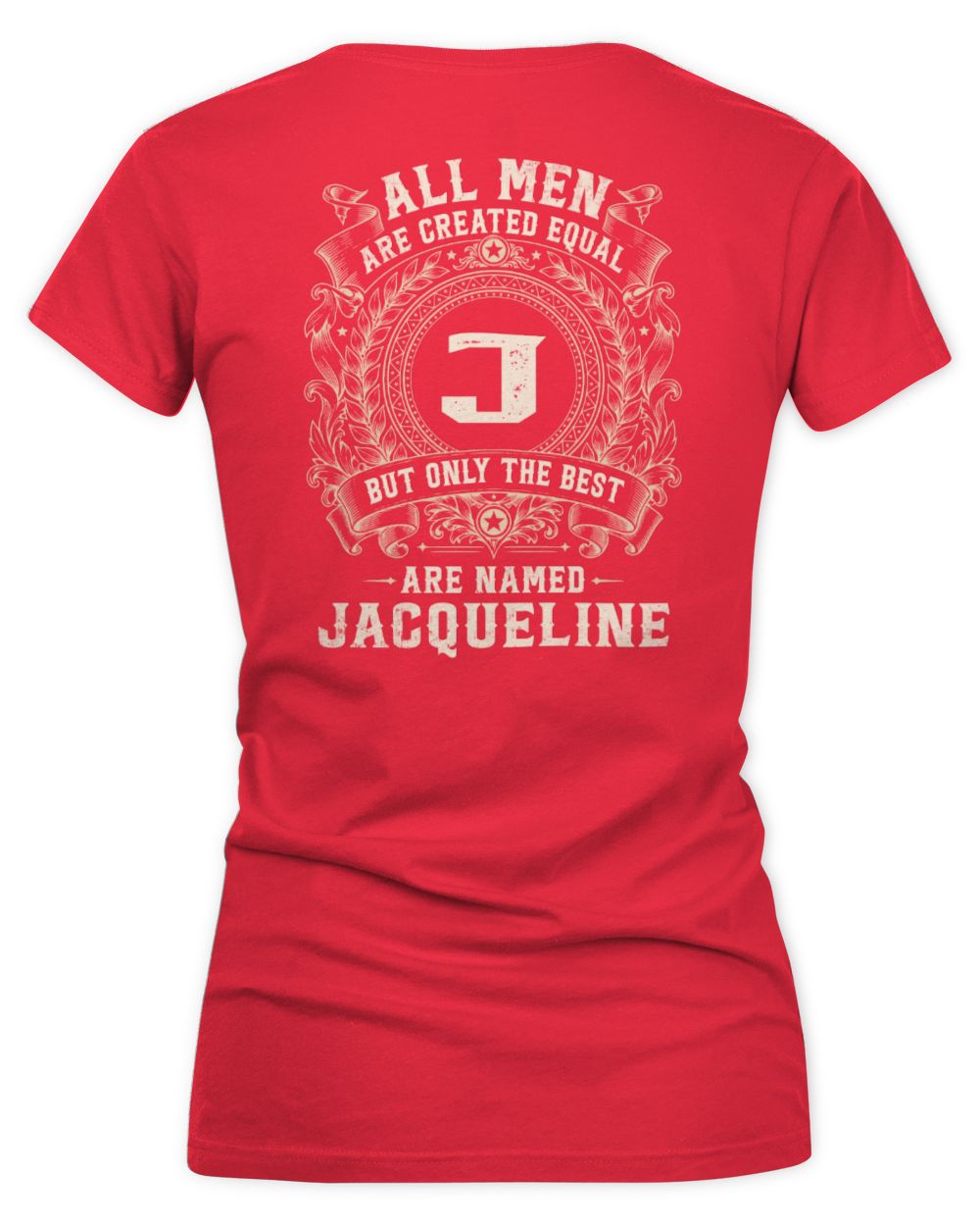 All Men Are Created Equal Cool Logo Shirt JACQUELINE M1-60 / Women's V-Neck T-Shirt / red