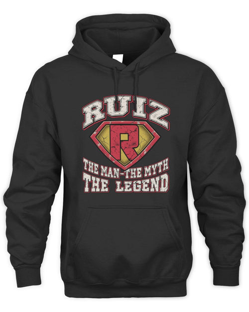 The Man The Myth The Legend Superman Graphic T-Shirt RUIZ M1-74 / Unisex Hoodie / black
