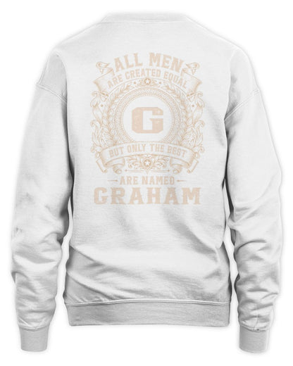 All Men Are Created Equal Cool Logo Shirt GRAHAM M1-60 / Unisex Sweatshirt / white