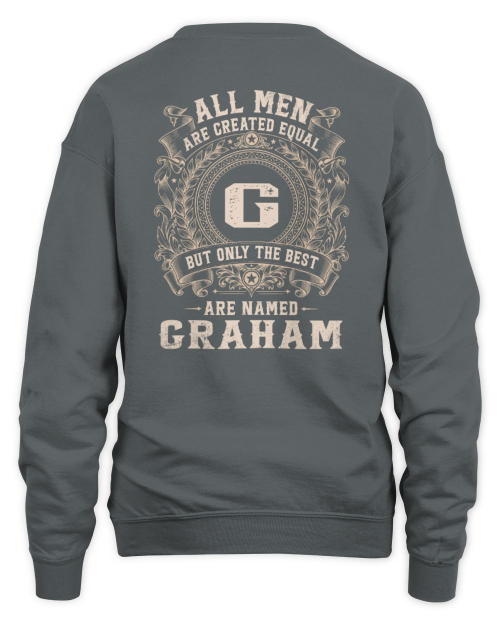 All Men Are Created Equal Cool Logo Shirt GRAHAM M1-60 / Unisex Sweatshirt / charcoal