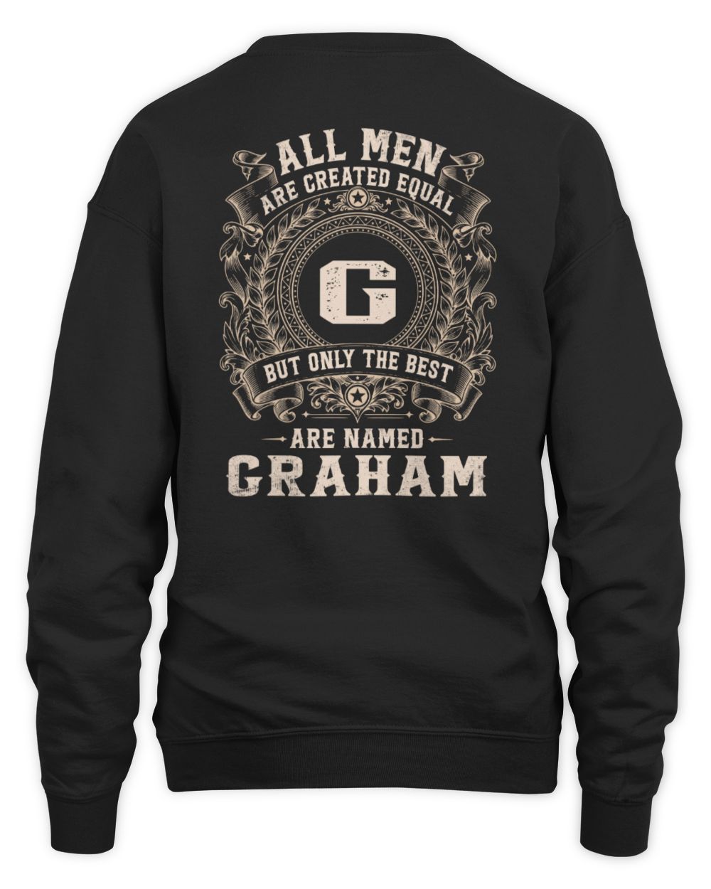 All Men Are Created Equal Cool Logo Shirt GRAHAM M1-60 / Unisex Sweatshirt / black