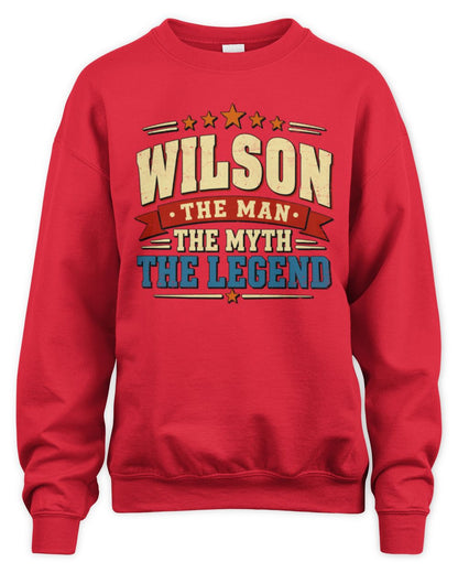 The Man The Myth The Legend Ribbon Vintage T-Shirt WILSON M1-56 / Unisex Sweatshirt / red