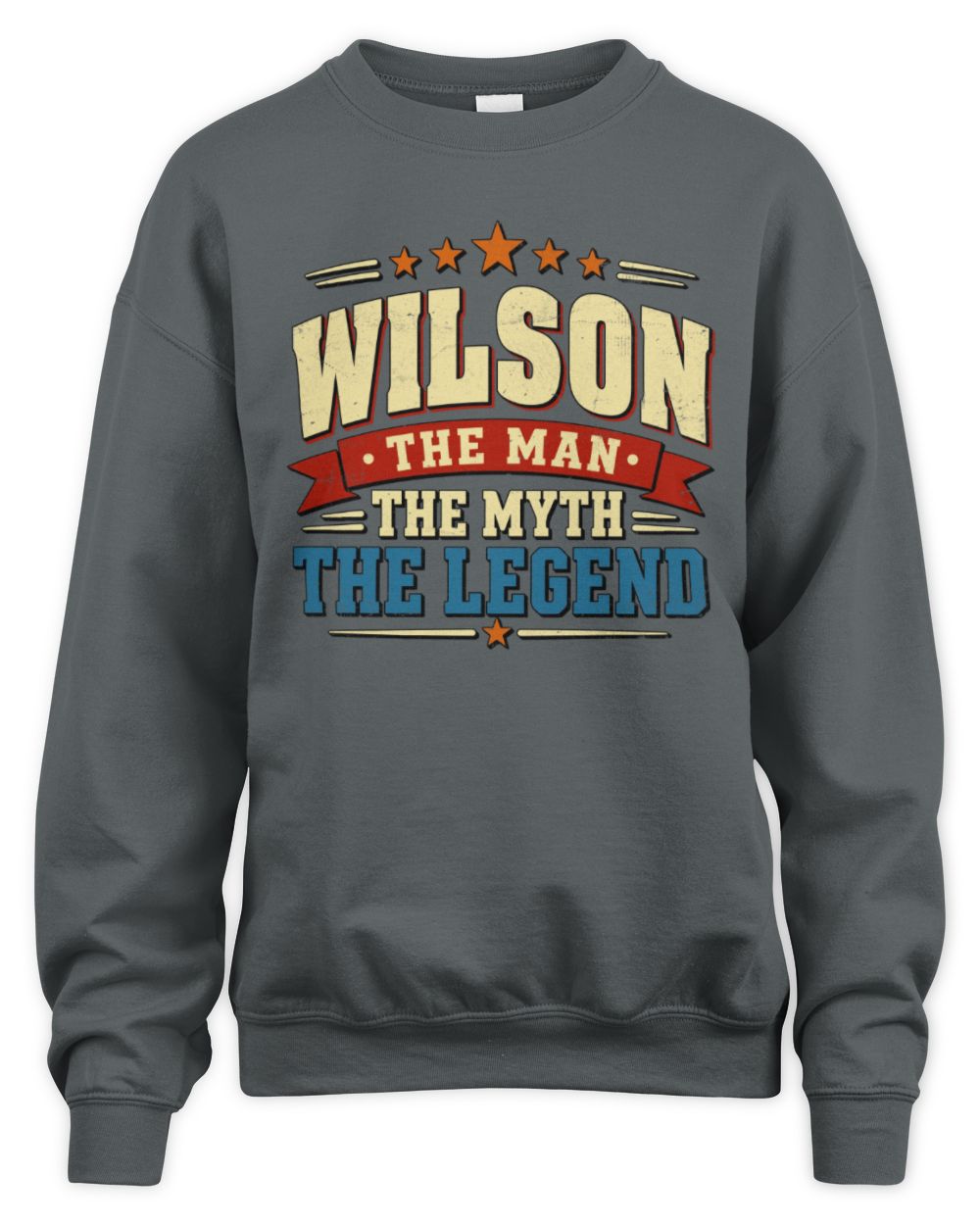 The Man The Myth The Legend Ribbon Vintage T-Shirt WILSON M1-56 / Unisex Sweatshirt / charcoal