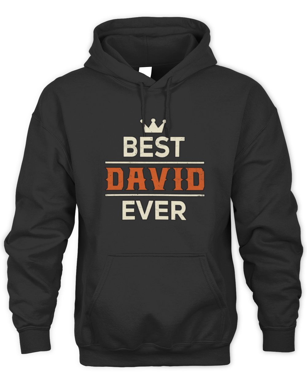 Best Your Name With Crown Shirt DAVID M1-59 / Unisex Hoodie / black