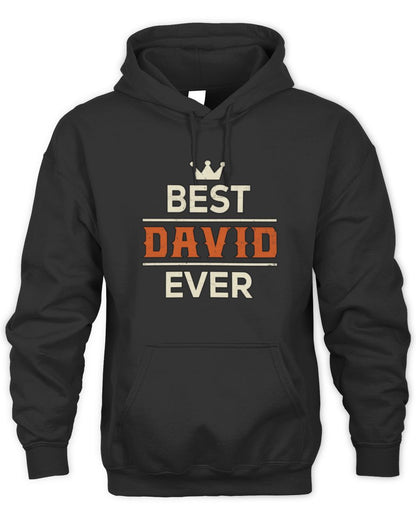 Best Your Name With Crown Shirt DAVID M1-59 / Unisex Hoodie / black