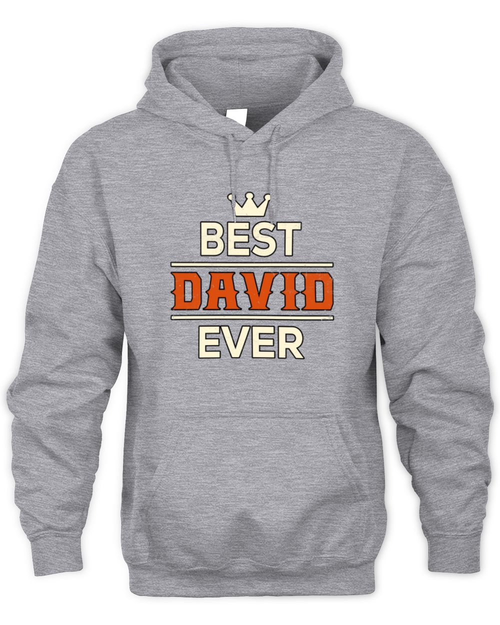 Best Your Name With Crown Shirt DAVID M1-59 / Unisex Hoodie / sport grey
