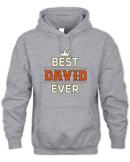 Best Your Name With Crown Shirt DAVID M1-59 / Unisex Hoodie / sport grey