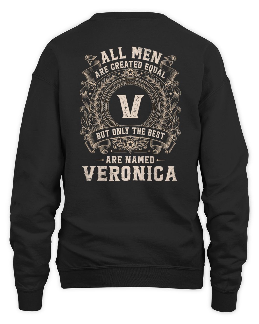 All Men Are Created Equal Cool Logo Shirt VERONICA M1-60 / Unisex Sweatshirt / black