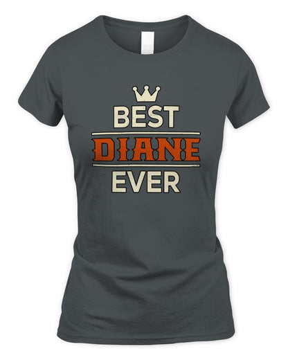 Best Your Name With Crown Shirt DIANE M1-59 / Women's Standard T-Shirt / charcoal