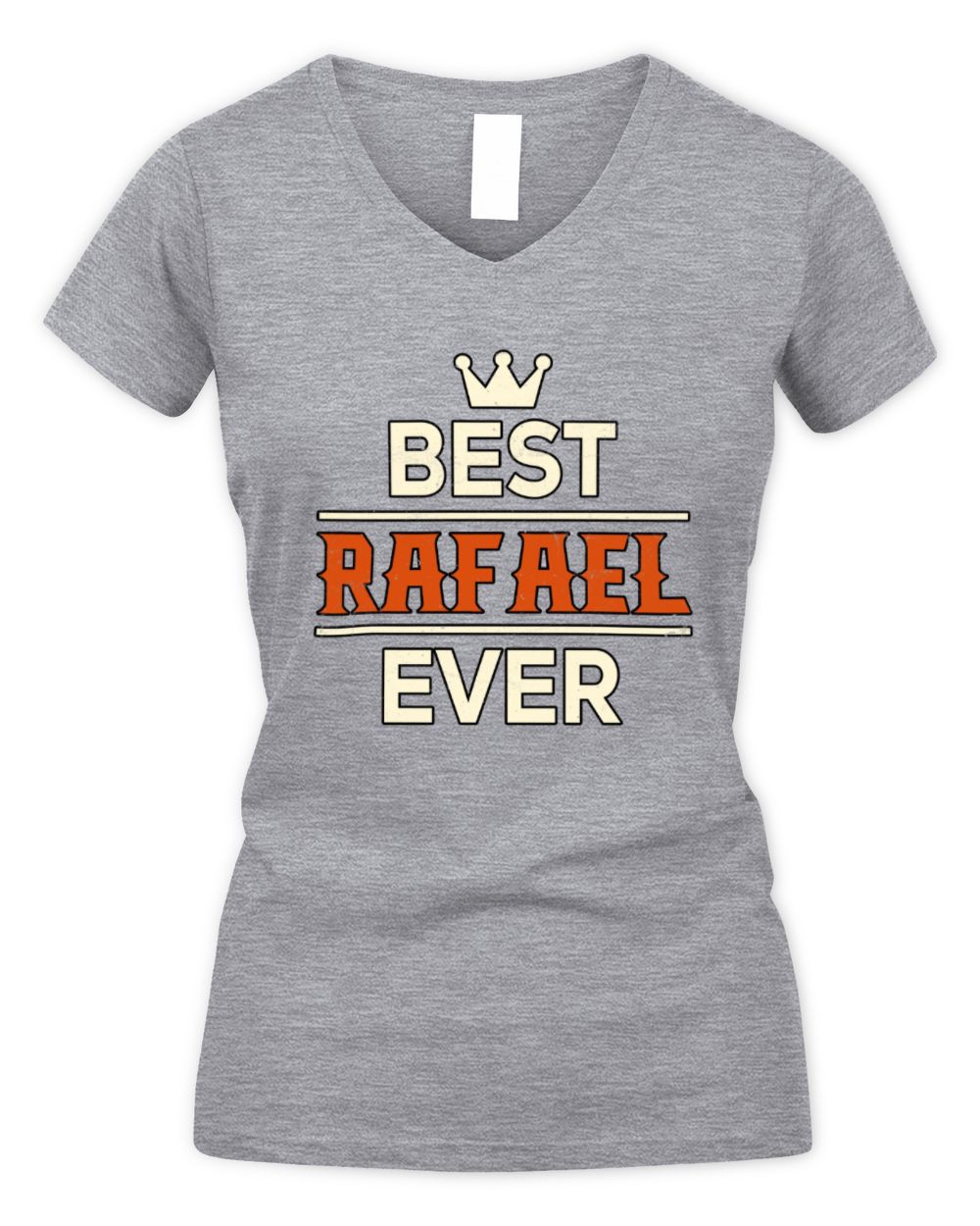 Best Your Name With Crown Shirt RAFAEL M1-59 / Women's V-Neck T-Shirt / sport grey