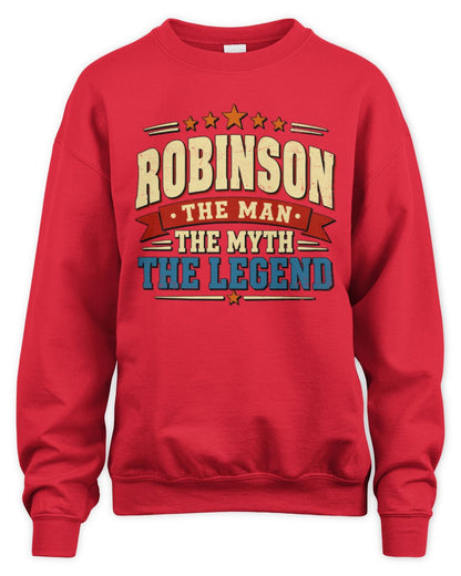 The Man The Myth The Legend Ribbon Vintage T-Shirt ROBINSON M1-56 / Unisex Sweatshirt / red