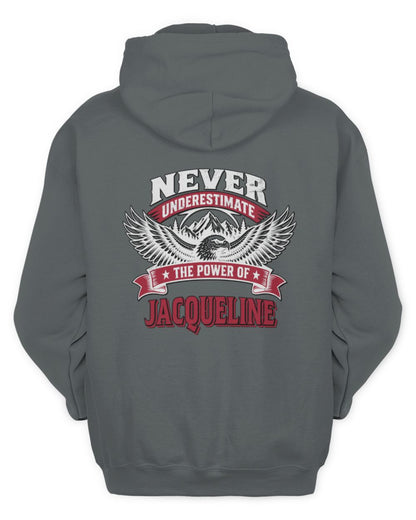 Never Underestimate Your Name Eagle Mountain Shirt JACQUELINE M1-61 / Unisex Hoodie / charcoal