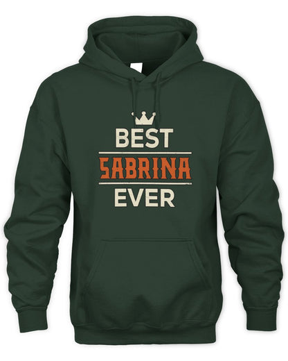 Best Your Name With Crown Shirt SABRINA M1-59 / Unisex Hoodie / forest green