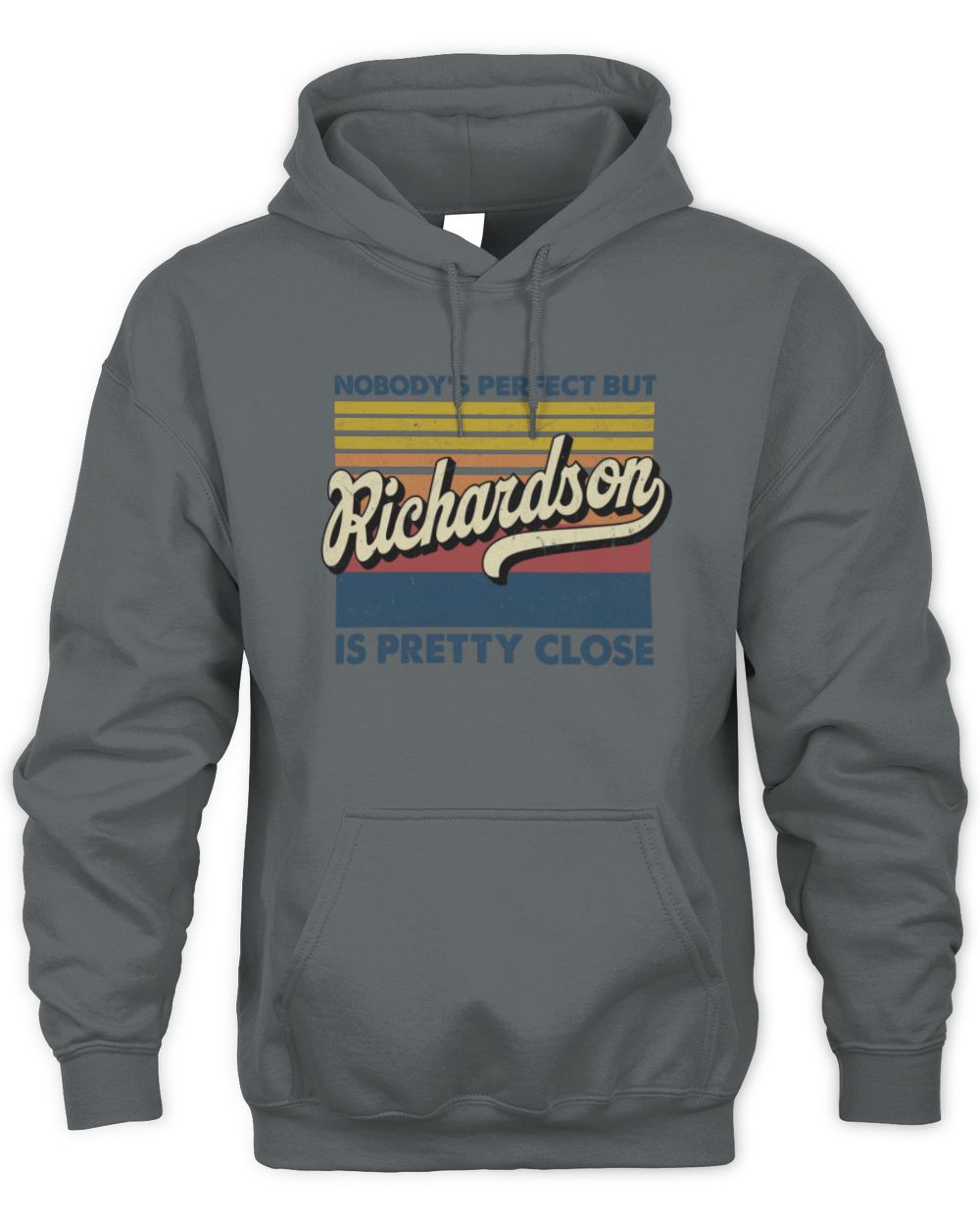 Nobody's Perfect But Your Name Is Pretty Close Retro Shirt RICHARDSON M1-65 / Unisex Hoodie / charcoal