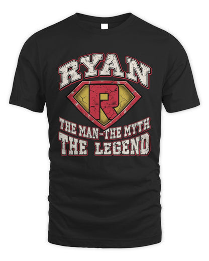 The Man The Myth The Legend Superman Graphic T-Shirt RYAN M1-74 / Unisex Standard T-Shirt / black
