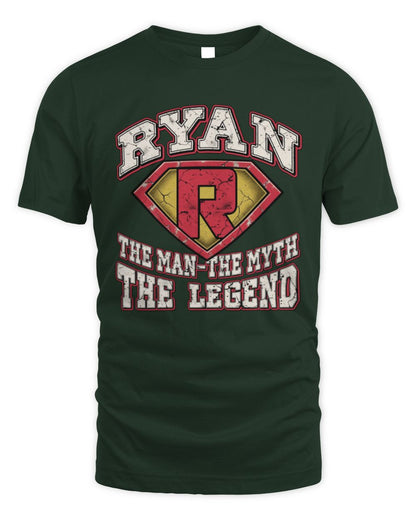 The Man The Myth The Legend Superman Graphic T-Shirt RYAN M1-74 / Unisex Standard T-Shirt / forest green