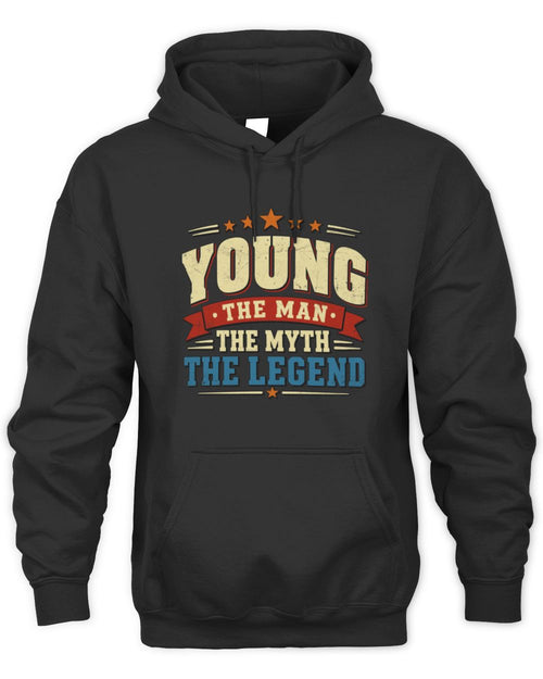 The Man The Myth The Legend Ribbon Vintage T-Shirt YOUNG M1-56 / Unisex Hoodie / black