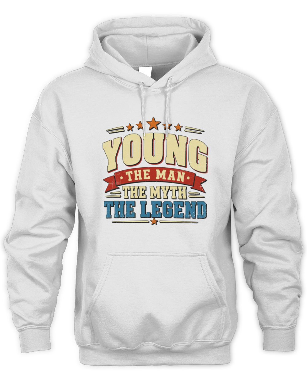 The Man The Myth The Legend Ribbon Vintage T-Shirt YOUNG M1-56 / Unisex Hoodie / white