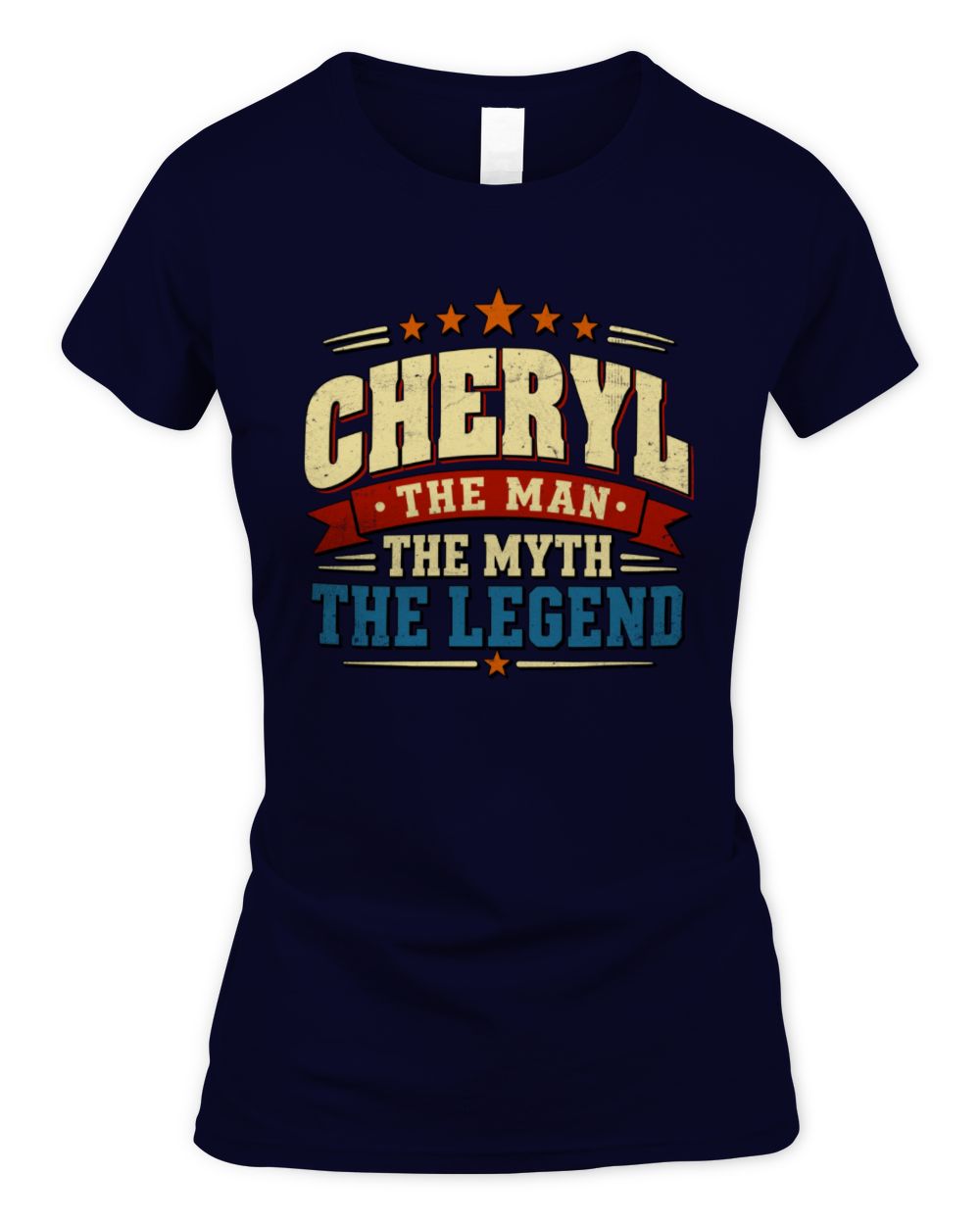 The Man The Myth The Legend Ribbon Vintage T-Shirt CHERYL M1-56 / Women's Standard T-Shirt / navy