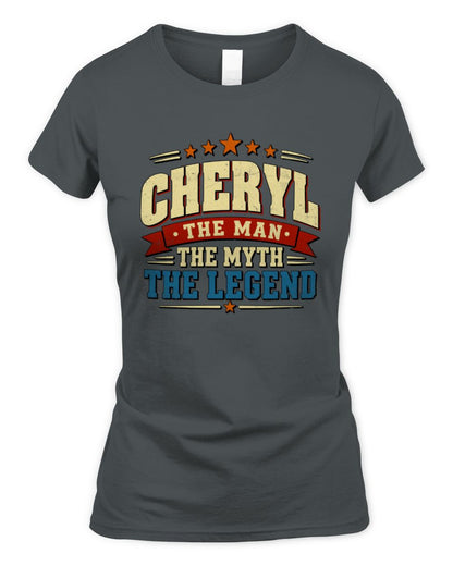 The Man The Myth The Legend Ribbon Vintage T-Shirt CHERYL M1-56 / Women's Standard T-Shirt / charcoal