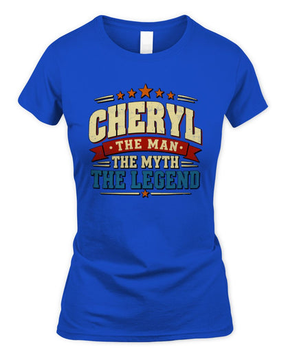 The Man The Myth The Legend Ribbon Vintage T-Shirt CHERYL M1-56 / Women's Standard T-Shirt / royal