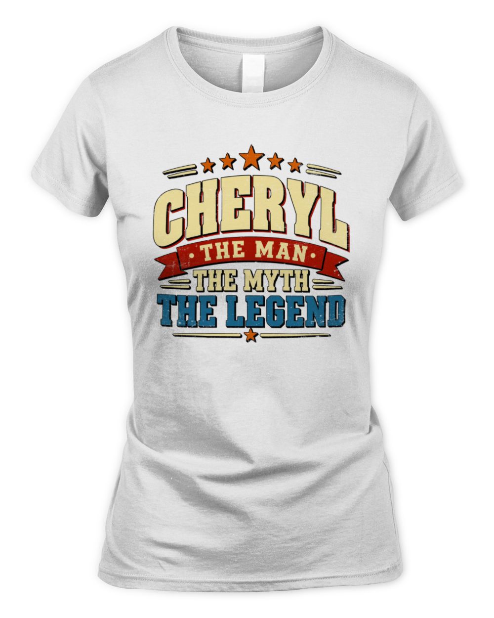 The Man The Myth The Legend Ribbon Vintage T-Shirt CHERYL M1-56 / Women's Standard T-Shirt / white