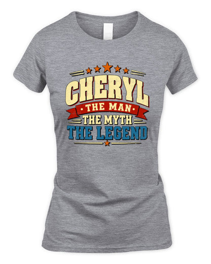 The Man The Myth The Legend Ribbon Vintage T-Shirt CHERYL M1-56 / Women's Standard T-Shirt / sport grey