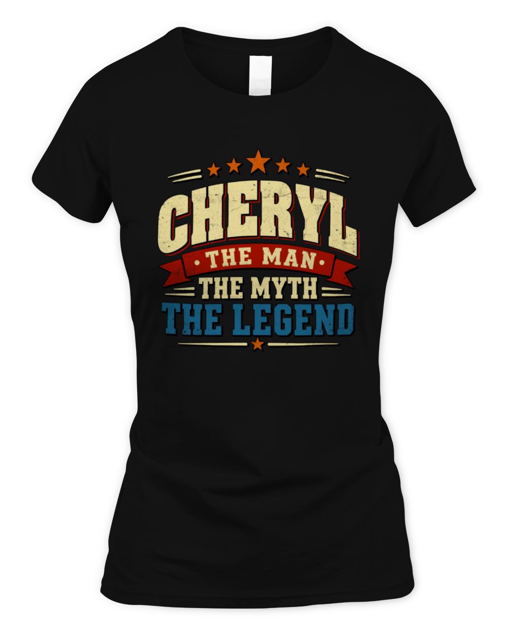 The Man The Myth The Legend Ribbon Vintage T-Shirt CHERYL M1-56 / Women's Standard T-Shirt / black