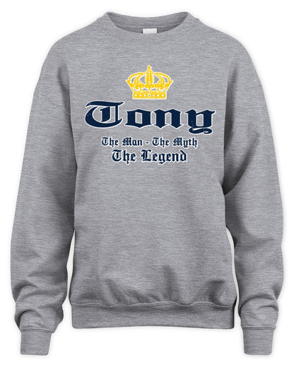 The Man The Myth The Legend Corona Beer T-Shirt TONY M1-S83 / Unisex Sweatshirt / sport grey