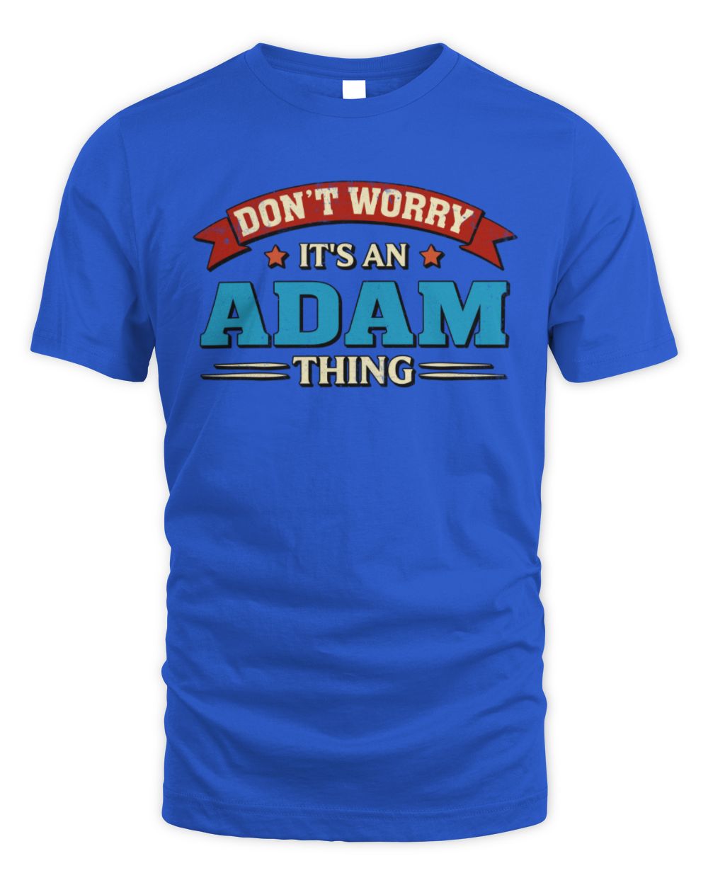 Don't Worry It's a Your Name Thing Funny Retro T-Shirt ADAM M1-57 / Unisex Standard T-Shirt / royal