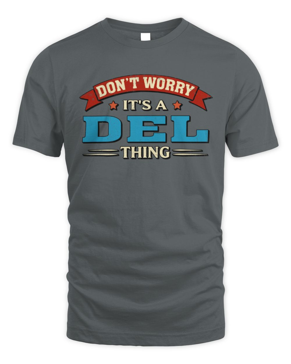 Don't Worry It's a Your Name Thing Funny Retro T-Shirt DEL M1-57 / Unisex Standard T-Shirt / charcoal