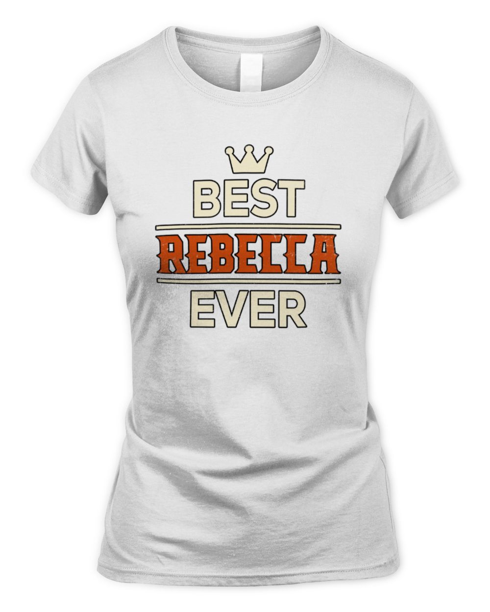 Best Your Name With Crown Shirt REBECCA M1-59 / Women's Standard T-Shirt / white