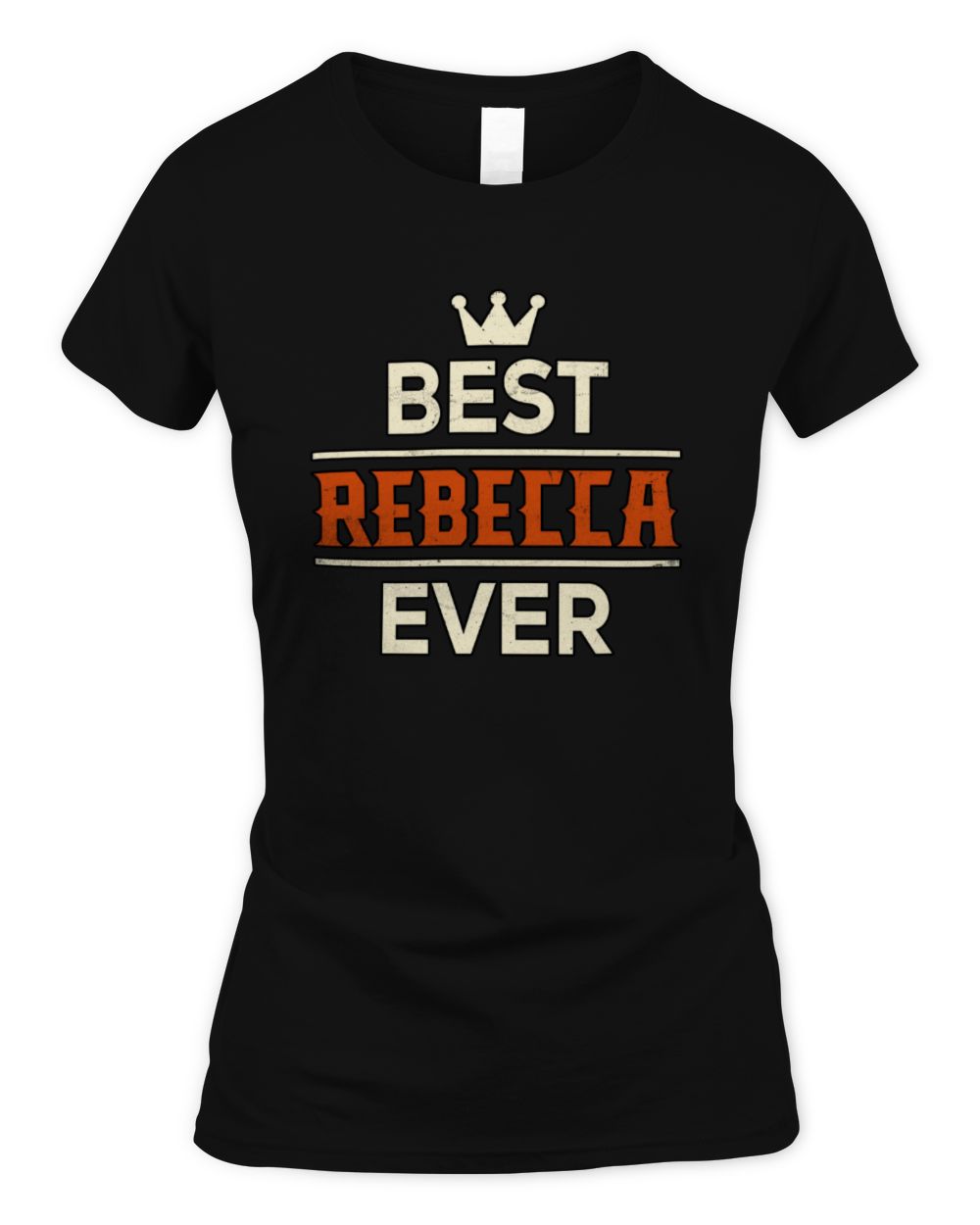 Best Your Name With Crown Shirt REBECCA M1-59 / Women's Standard T-Shirt / black