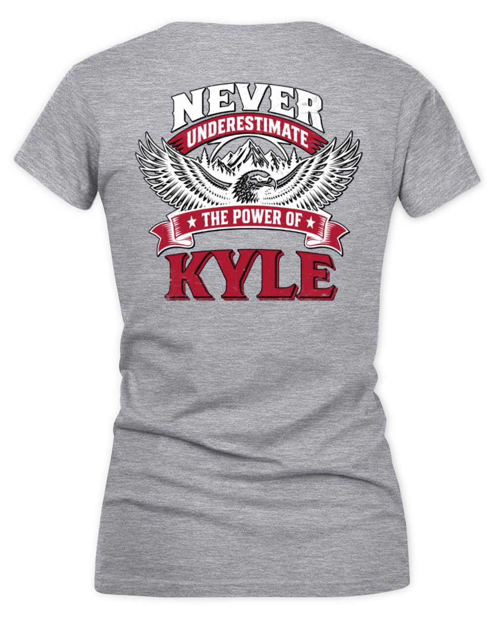 Never Underestimate Your Name Eagle Mountain Shirt KYLE M1-61 / Women's V-Neck T-Shirt / sport grey
