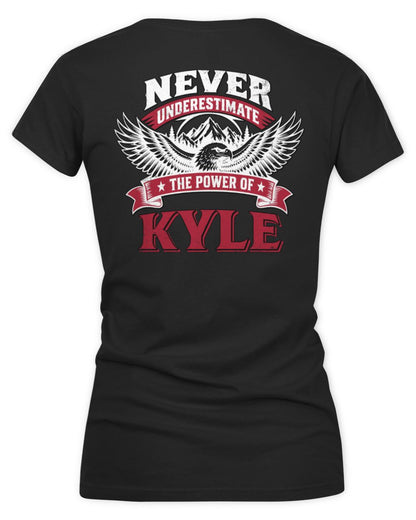 Never Underestimate Your Name Eagle Mountain Shirt KYLE M1-61 / Women's V-Neck T-Shirt / black