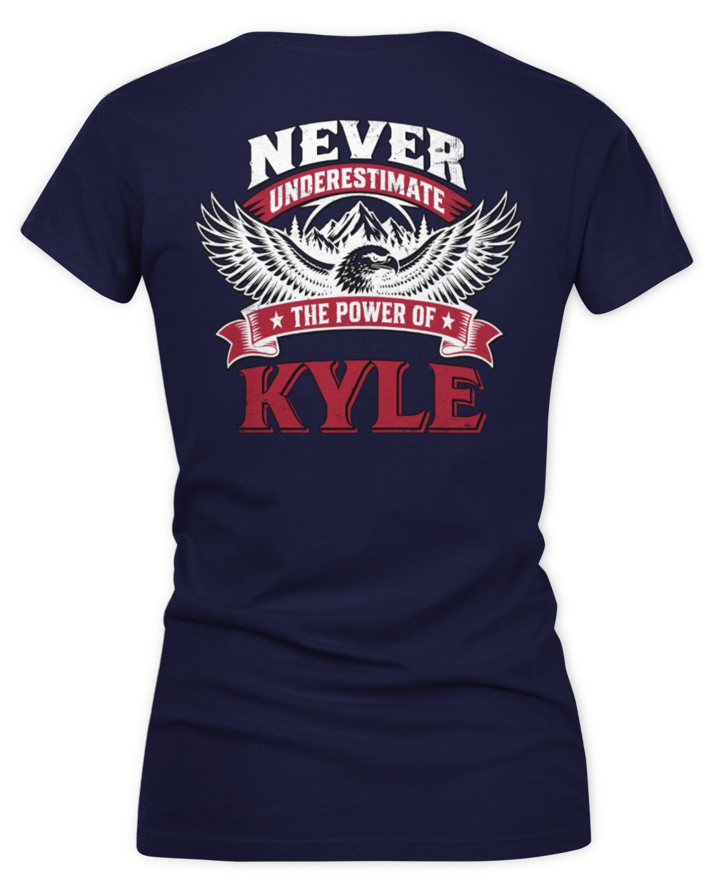 Never Underestimate Your Name Eagle Mountain Shirt KYLE M1-61 / Women's V-Neck T-Shirt / navy