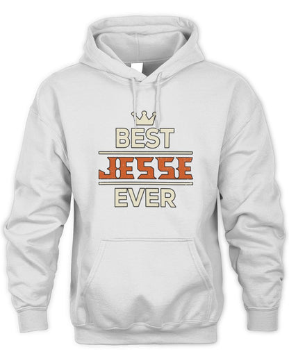 Best Your Name With Crown Shirt JESSE M1-59 / Unisex Hoodie / white