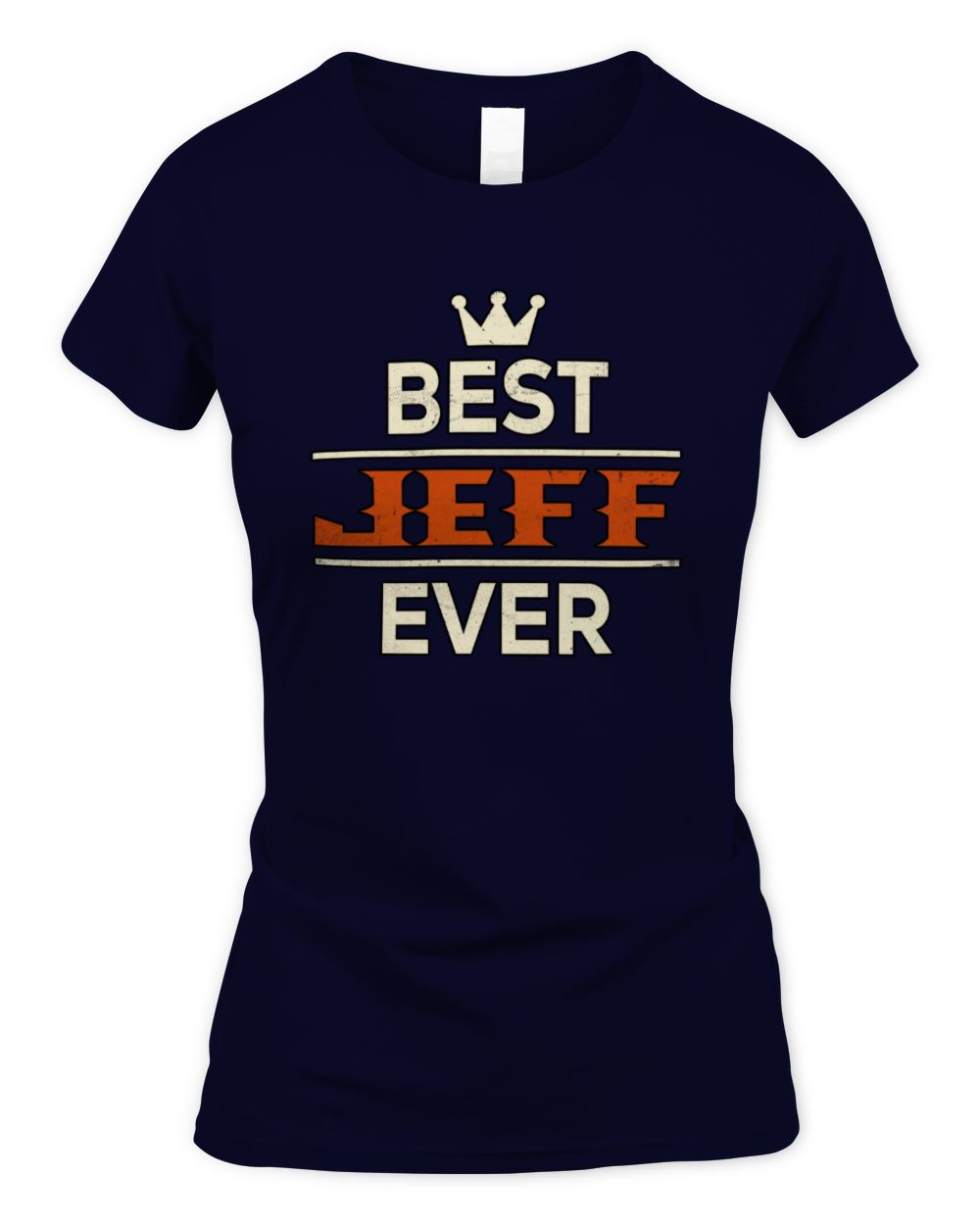 Best Your Name With Crown Shirt JEFF M1-59 / Women's Standard T-Shirt / navy