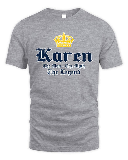 The Man The Myth The Legend Corona Beer T-Shirt KAREN M1-S83 / Unisex Standard T-Shirt / sport grey