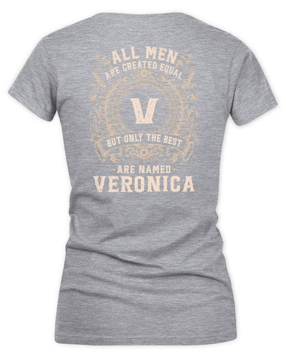 All Men Are Created Equal Cool Logo Shirt VERONICA M1-60 / Women's V-Neck T-Shirt / sport grey