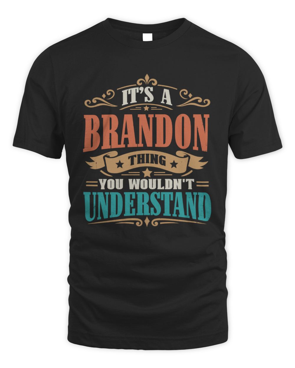 It’s a Name Thing Personalized Retro T-Shirt BRANDON M1-47 / Unisex Standard T-Shirt / black