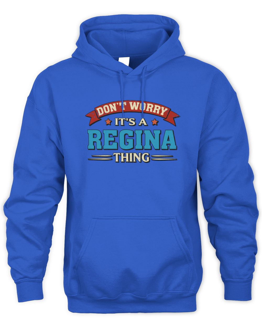 Don't Worry It's a Your Name Thing Funny Retro T-Shirt REGINA M1-57 / Unisex Hoodie / royal