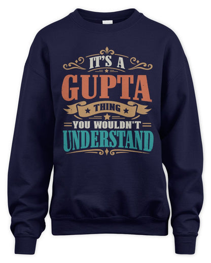 It’s a Name Thing Personalized Retro T-Shirt GUPTA M1-47 / Unisex Sweatshirt / navy