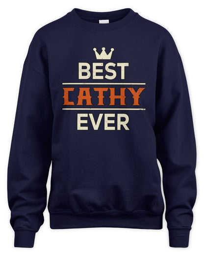 Best Your Name With Crown Shirt CATHY M1-59 / Unisex Sweatshirt / navy