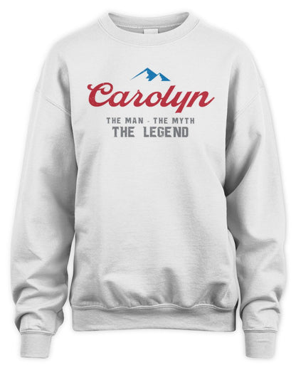 The Man The Myth The Legend Coors Light Beer T-Shirt CAROLYN M1-S84 / Unisex Sweatshirt / white