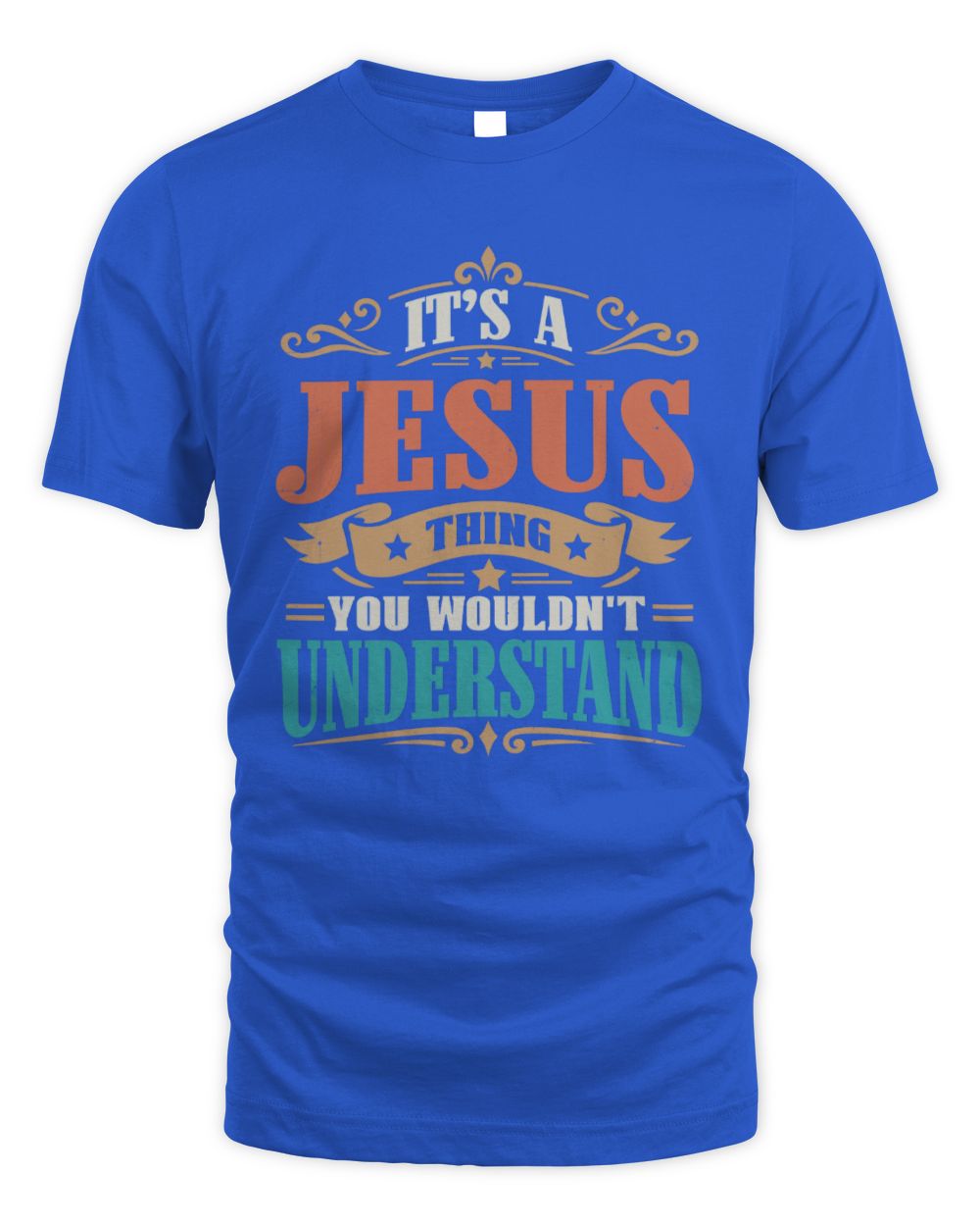 It’s a Name Thing Personalized Retro T-Shirt JESUS M1-47 / Unisex Standard T-Shirt / royal