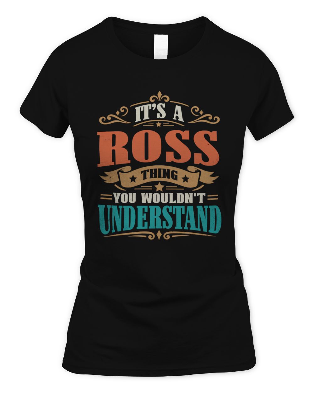 It’s a Name Thing Personalized Retro T-Shirt ROSS M1-47 / Women's Standard T-Shirt / black