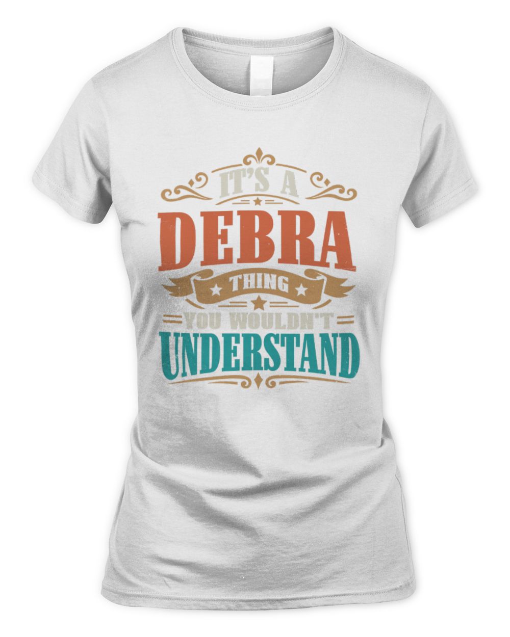 It’s a Name Thing Personalized Retro T-Shirt DEBRA M1-47 / Women's Standard T-Shirt / white